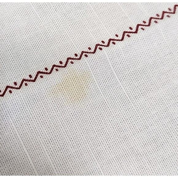 Vtg Sunweave Linen Set Of 2 Pointsettia Holly Berries Christmas 17" Napkins - Picture 7 of 7